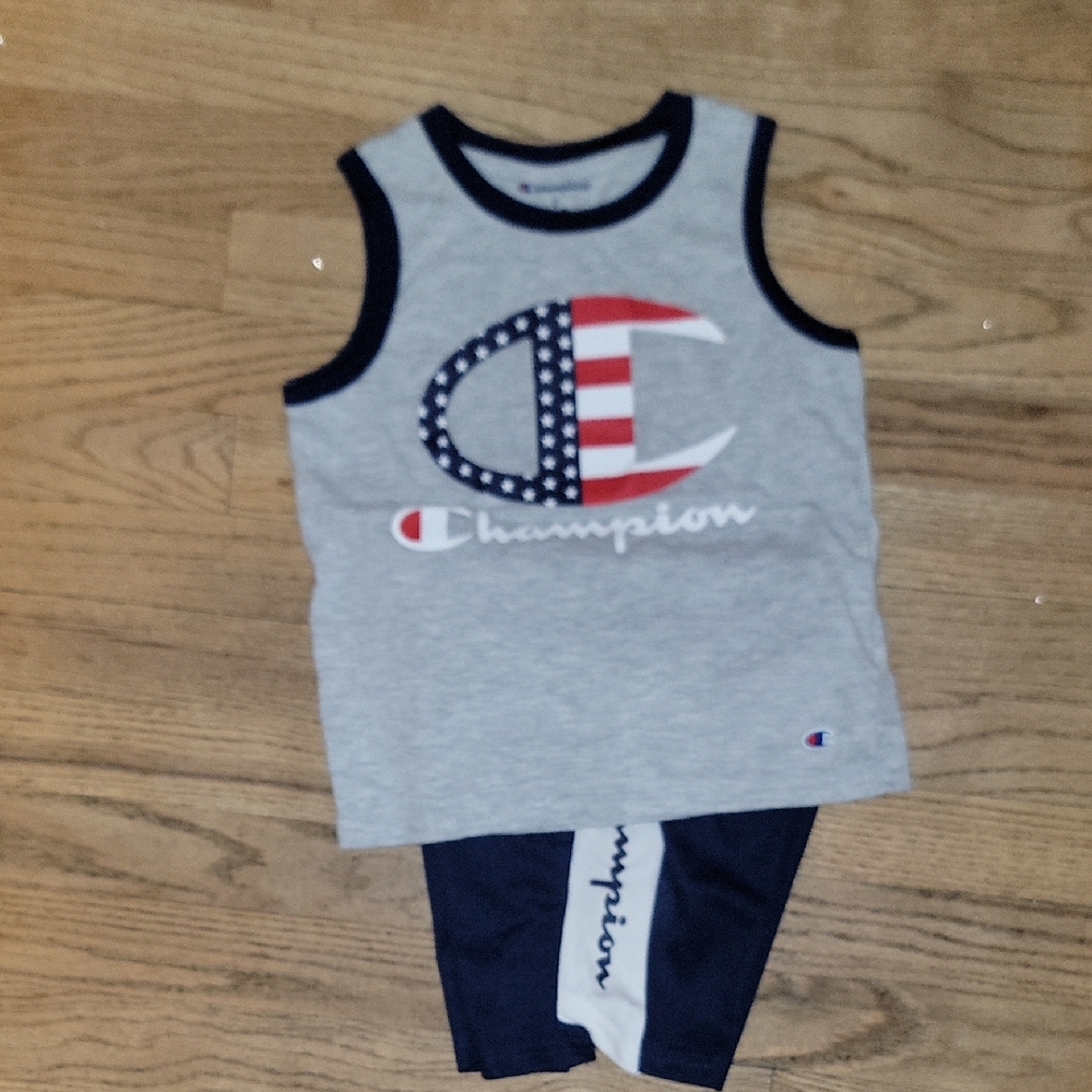 Champion Kids' Gray and Blue Tank Top Set